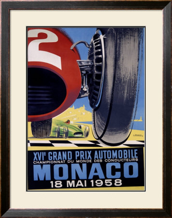 Monaco Grand Prix F1, c.1958 Poster