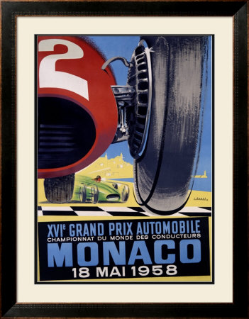 Monaco Grand Prix F1, c.1958 Poster