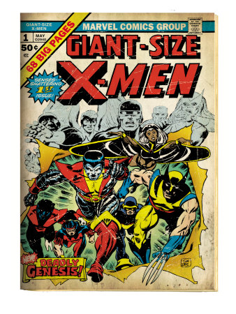 Marvel Comics Retro: The X-Men Comic Book Cover #1 (aged)