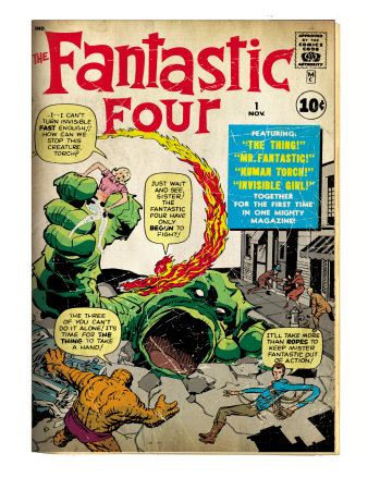 Buy Marvel Comics Retro: Fantastic Four Family Comic Book Cover #1 (aged) at AllPosters.com