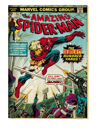 Marvel Comics Retro: The Amazing Spider-Man Comic Book Cover #153 (aged)