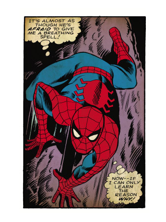 Marvel Comics Retro: The Amazing Spider-Man Comic Panel, Crawling (aged)