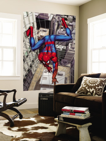 Spider-Man Above the City, Crawling on Web