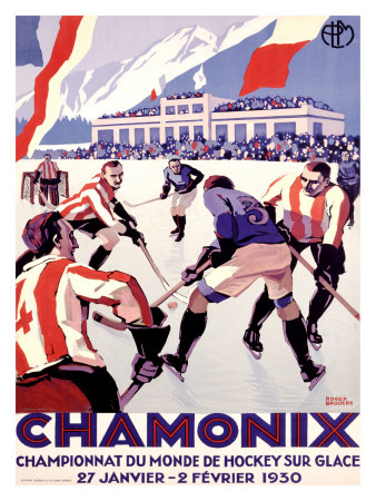 Chamonix, Hockey Poster