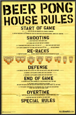 Beer Pong House Rules
