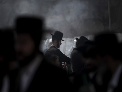 Ultra-Orthodox Jewish Men Burn Leavened Items in a Final Preparation before the Passover Holiday