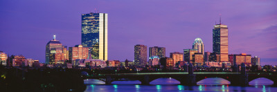 Bridge across Charles River, Back Bay, Longfellow Bridge, Boston, Suffolk County, Massachusetts, US