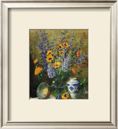 Delphiniums and Chinese Vase