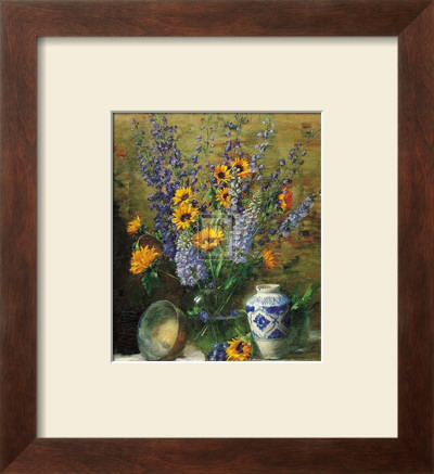 Delphiniums and Chinese Vase