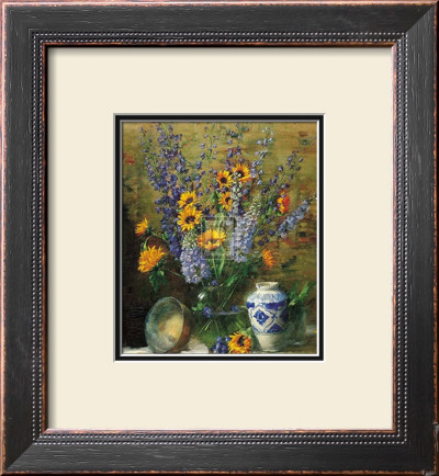Delphiniums and Chinese Vase