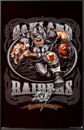 Oakland Raiders Lamina Framed Poster