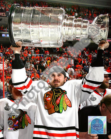 David Bolland with the 2010 Stanley Cup Poster