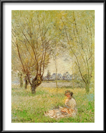 Woman Under the Willows Framed Art Print