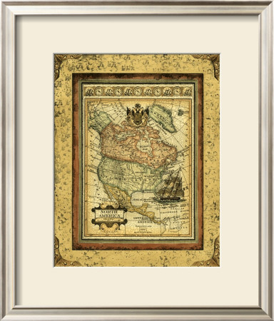 Crackled Map of North America