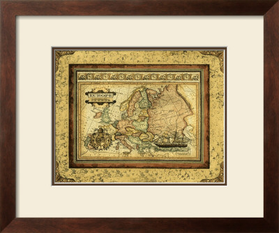 Crackled Map of Europe