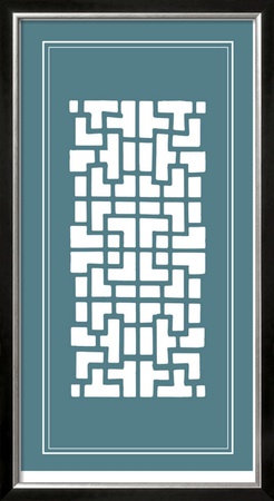 Shoji Screen in Teal III