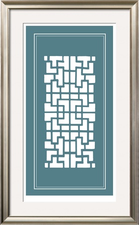 Shoji Screen in Teal III