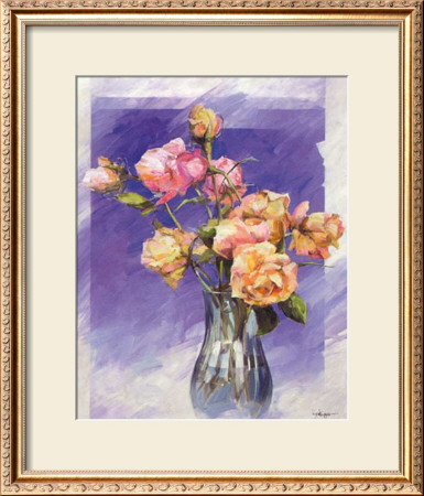 Roses with a Blue Vase
