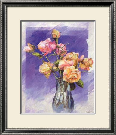 Roses with a Blue Vase