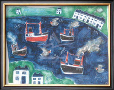 Puffing Along Framed Art Print