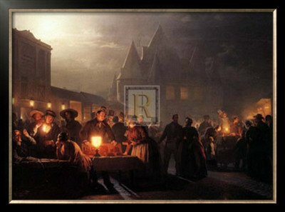 Evening Market Scene