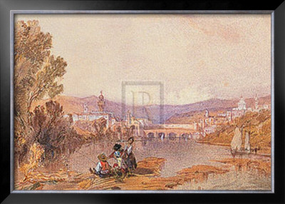 Figures Beside the Arno Near Florence