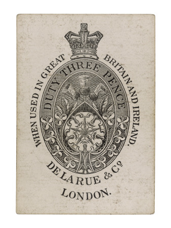 Ace of Spades with Three Old Pence Duty Notice Printed as Part of the Design