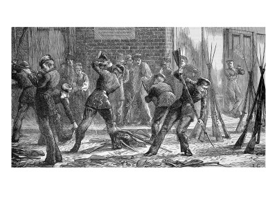 Franco-Prussian War, Prussian Soldiers Destroying Arms