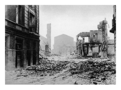 Guernica after Bombing, Spanish Civil War, 1937