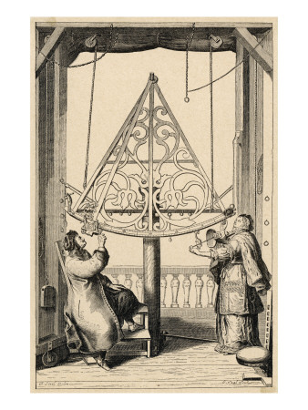 Johannes Hevel known as Hevelius German-Polish Astronomer, and His Wife Observe the Stars