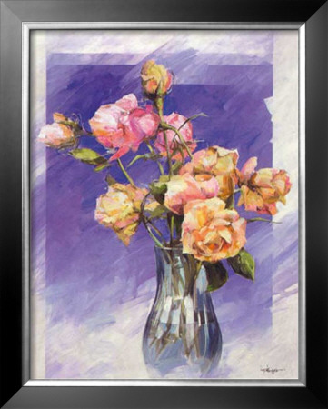 Roses with a Blue Vase