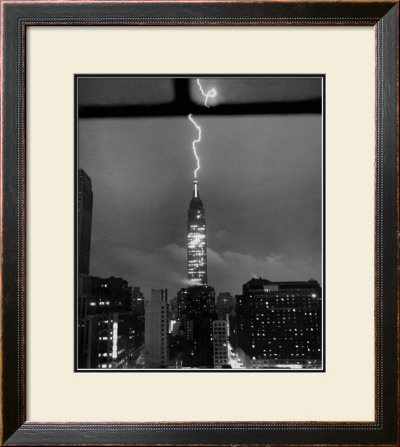 Lightning Striking the Empire State Building, New York City, July 9, 1945