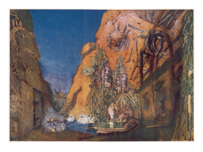 Le Dieu Bleu Mystical Stage Design by Leon Bakst