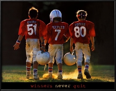 Winners Never Quit - Football