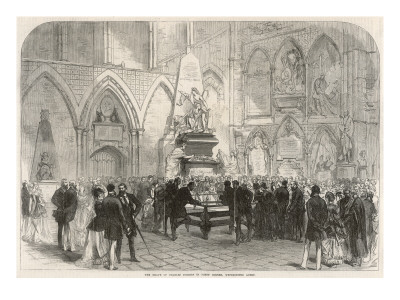 The Grave of Charles Dickens, Westminster Abbey, 1870