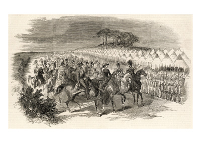 The Camp at Chobham Showing the Arrival of Queen Victoria at Magnet Hill