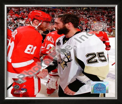 Maxime Talbot & Marian Hossa Game 7 of the 2008-09 NHL Stanley Cup Finals Poster