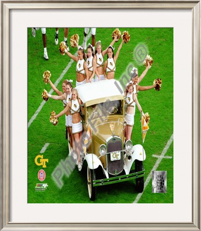 Georgia Tech University Yellow Jacket Cheerleaders ride the Rambling Wreck 2004 Poster