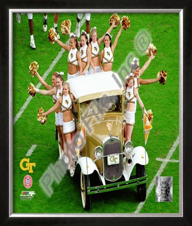 Georgia Tech University Yellow Jacket Cheerleaders ride the Rambling Wreck 2004 Poster
