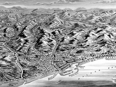 Aerial View of Malaga During the Spanish Civil War, 1937