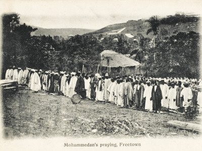 Muslims Praying in Sierra Leone.