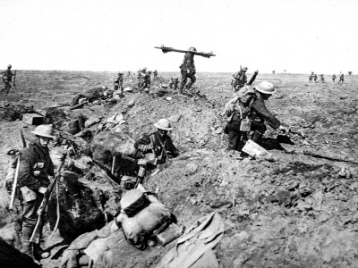 British Reserves Leaving their Trenches During an Advance