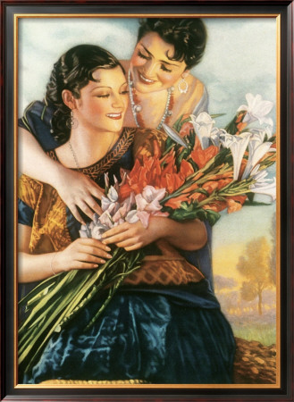 Mexico Senora Senorita Flower Poster