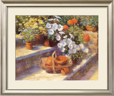 Trugs, Pots and White Flowers