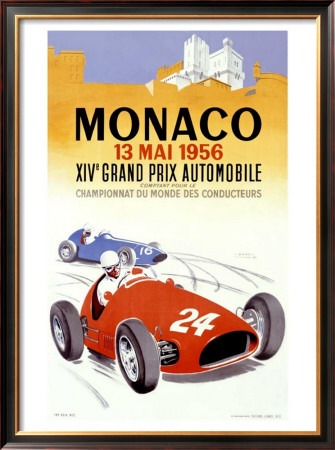 Monaco Grand Prix, 1956 Poster