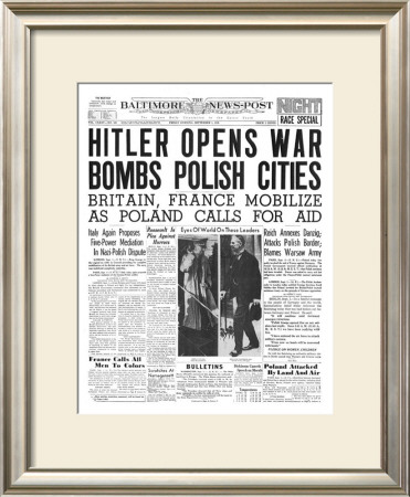 The Baltimore News, September 1, 1939: Hitler Opens War, Bombs Polish Cities