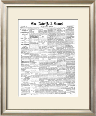 New York Times, April 13, 1861: War Commenced, The First Gun Fired