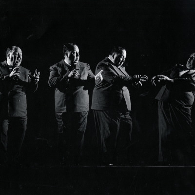 Stroboscopic Multiple Exposure of Director Alfred Hitchcock under Direction of Photographer Mili