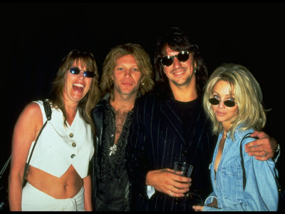 Jon Bon Jovi, Richie Sambora and Heather Locklear at Opening of Rock and Roll Hall of Fame