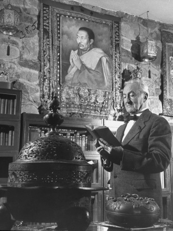 Arthur Garfield Learned Looking at a Book Premium Photographic Print